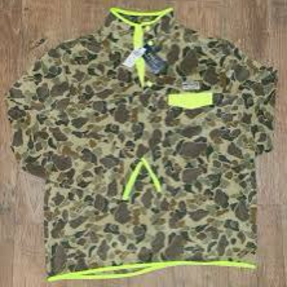 Mens Polo Ralph Lauren Camo Fleece Pullover Voyager Quarter Zip NWT - Picture 4 of 5
